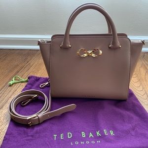 Ted Baker London Leather Handbag with Gold Bow